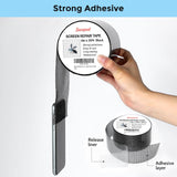Secopad Black Window Screen Repair Kit, 4 in X 30 FT (360IN) Screen Repair Tape for Windows or Doors, Strong Adhesive Fiberglass Mesh Patch Tape