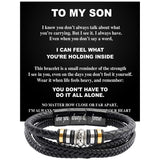 Larvincy To My Son Bracelet From Mom Dad, Wedding Birthday Graduation Gifts