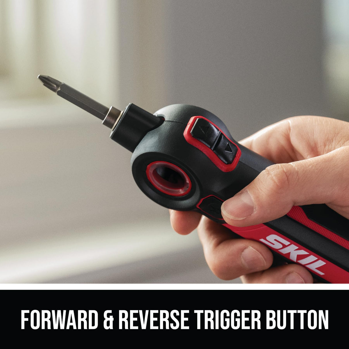 SKIL Twist 2.0 Rechargeable 4V Screwdriver with Pivoting Head, Torque Setting, USB-C Charging Cable & 2PC Bit Set-SD5619-01