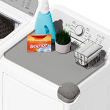 1 PACK SEIRI Washer and Dryer Topper, 26" x 18" Silicone Top Protector Mat for Slant Top Surface Cover and Top Load Washing Machine Laundry Room Non-Slip Waterproof Dryer Cover Medium (Light Gray)