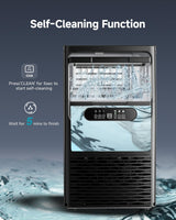 EUHOMY Commercial Ice Maker Machine,80lbs/24H,36 Ice Cubes in 8-12 Mins,Under Counter Ice Maker with Water Filter,12lbs Storage Capacity,Freestanding Ice Machine for Home/Bar/Cafe/Restaurant