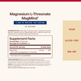 Jarrow MagMind Magtein Magnesium L-Threonate, 90 Capsules