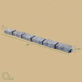 Beuta Landscape Edging | Garden Edging Border | Polyrock Bricks for Lawn Edging, Flower beds, Pathways & Yard Edging– 4 Packs | Each Section Has 6 Bricks 48" L x 4" W x 2.25" H | 12 Spikes |Greystone
