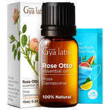 Gya Labs Rose Essential Oils for Skin Use - 0.34 Fl Oz - 100% Pure Natural Rose Oil for Face, Hair, Diffuser, Perfume & Candle Making Scent Aromatherapy