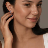 Dainty Blue Earrings Set For Women Dangle Earrings For Women Sterling Silver Hypoallergenic Cartilage Earring Stacks For Multiple Piercing Jewelry Gift