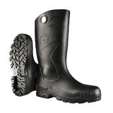 DUNLOP Chesapeake Rubber Boots Plain Toe for Men & Women – PVC - Waterproof - Lightweight Garden, Fishing & Rain Boots with Wide Calf – Black – Size 3–24