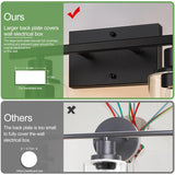 Indoi 4-Light Bathroom Light Fixtures, Matte Black Vanity Light with Water Ripple Clear Glass Shades for Mirror, Living Room, Bedroom, or Porch