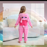 WILDROOMS Unisex Children Animal Onesie Pajamas, Kids Flannel Halloween Costume Christmas Pajamas For Girls and Boys 4-13Y