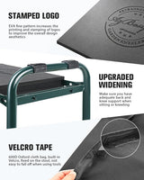 Garden Kneeler and Seat Heavy Duty, Upgraded Foldable Gardening Stool - Widened to 10" Stable Wear-resistant Prevent Knee and Back Pain, Beautiful Logo high-end 2 Large Tool Bags Gift for Women