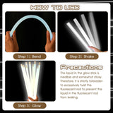 Lewtemi 10 Pcs Large Glow Sticks Big Giant Jumbo Halloween Christmas Emergency Light Stick for Camping Accessories, Survival Kit(White,16 Inch)