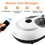 Wedpun Foot Massager with Heat Shiatsu Foot Massager with Remote Deep Relief for Tired Muscles Electric Feet Massage Machine for Home and Office Gifts for Mom Dad White