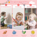 Kikidex Magnetic Drawing Board, Toddler Girl Toys for 1-3 Year Old, Doodle Board Pad Learning and Educational Toys for 1 2 3 Year Old Kids Birthday Gift (Soft Pink)