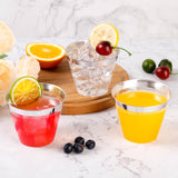 Goodluck 50PCS 9oz Plastic Cups for Party, Disposable Silver Plastic Cups
