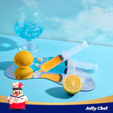 JOLLY CHEF 60 Pack Party Jelly Halloween Shot Syringes, Medium 1.5 oz Container with Lid, Perfect for Plastic Shot Glasses Thanksgiving Christmas