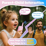 Video Walkie Talkies for Kids, 2 Pack Rechargeable Walkie Talkies with Screen, Indoor Outdoor Toy for 3 4 5 6 7 8 9 10 Year Old Girl, Christmas Birthday Gifts for Girls Age 3-12 (Pink)