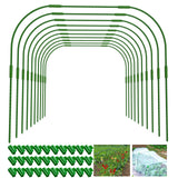 Garden Hoops for Raised beds, 10 Sets DIY Rust-Free Garden Tunnel 32.3"x 32.3" Greenhouse Hoops for Row Cover Garden Netting, Reuseable Plastic-Coated Steel Grow Tunnel Support Frame