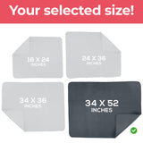 Utopia Bedding Washable Underpads 34" x 52" (Pack of 4), Waterproof Reusable Heavy Absorbency Incontinence Bed Pads for Adults, Kids, Elderly and Pets, Bedwetting Pads for Sofa and Couch (Grey)