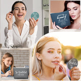 Vercraft 20 Pcs Employee Appreciation Gifts Inspirational Canvas Makeup Bags Compact Mirrors Bulk Cosmetic Bags Portable Mirror Thank You Gifts for Women Christmas Nurse Practitioner (Praise)