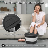 Foot Spa Collapsible, Foot Bath Massager with Heat, Remote, Timer, and 24 Motorized Shiatsu Massage Balls, Foot Soaking Tub Supports Hot/Cold Water Soaking- BA03H