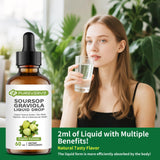 Purever Soursop Graviola Liquid Drop for Cell Support & Regeneration, Immune System and Gut Health Support, Soursop Bitters Liquid, Herbal Goodness, Sugar/Gluten Free, Natural Flavor, 2 Fl Oz