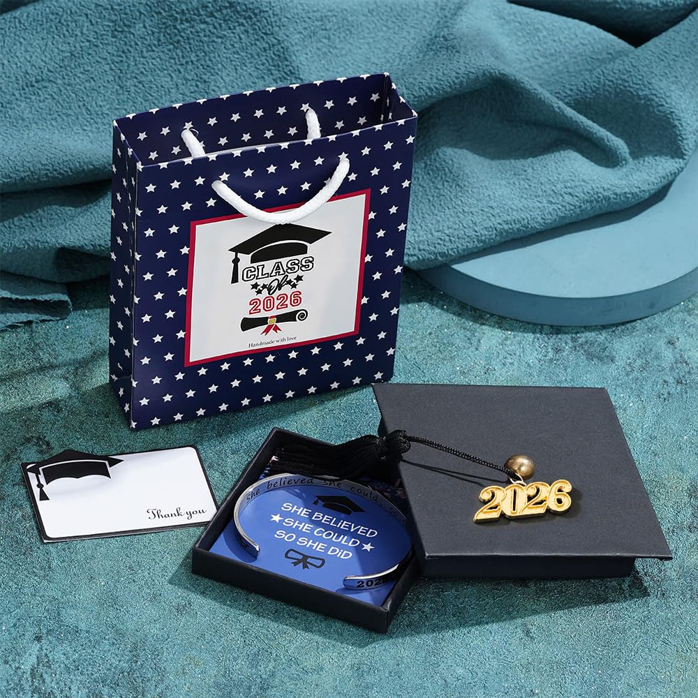 M MOOHAM Graduation Gift for Her 2026, High School College Graduation Gifts Bracelet for Her Women, Class of 2026 Grad Gift