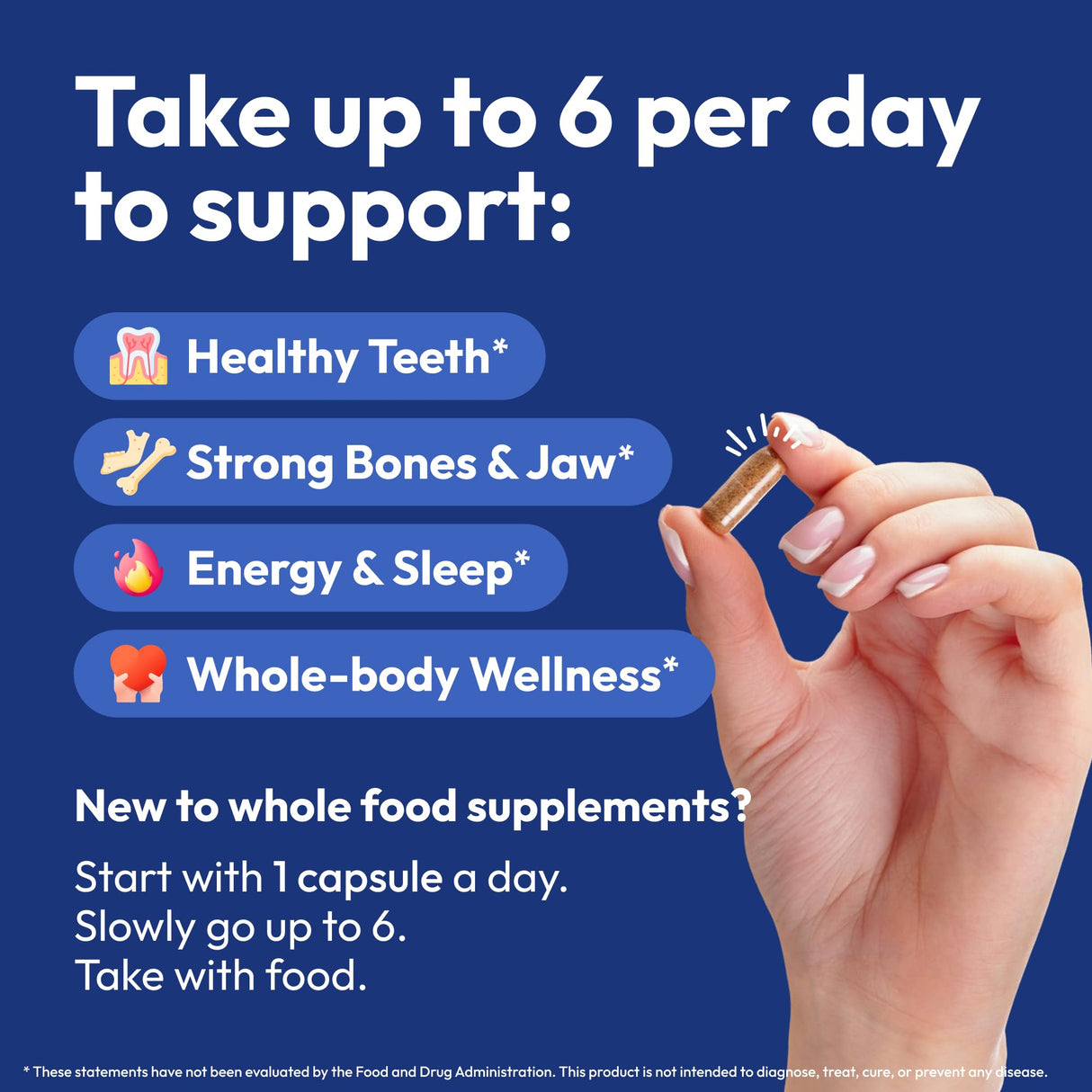 Strong Jaw Tooth Restore for Adults with Remineralizing Gum Support 180 Capsules Made in USA - Teeth Vitamins for Strong Teeth Bone Health Supplement Calcium VitaminD3 Hydroxyapatite Enamel Repair