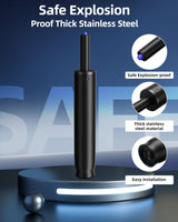 14 Inches-22 Inches Extra Long Gas Lift Cylinder Replacement, 8" Stroke, Hydraulic Pneumatic Shock Piston, Heavy Duty 1000lbs, Universal Fit For Drafting Chairs Bar Stools, Class 4, Black