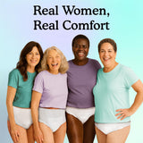 Because Overnight Absorbency Pull Ups - Adult Disposable Incontinence Underwear, Extra Absorbent Nighttime Briefs for Men and Women, White, Large, 20 Count