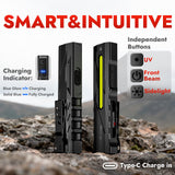 WARSUN T9PRO Pocket Flashlight Rechargeable, 1500 Lumen EDC Flashlight with Magnet Base and Clip, Compact Work Light for Dog Walking, Camping, Car Repair, Home Repair, Power Outages and Everyday Carry