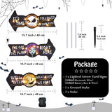 Lighted Jack Sally Yard Signs, Scary Halloween Decor Christmas Nightmare Halloween Decorations Outdoor Before Party Lawn Cute Garden Yard Stakes Outside Arrow Decorations Clearance