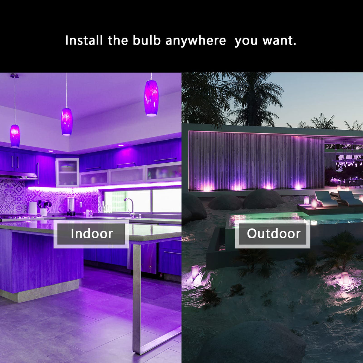 LOXYEE PAR38 Flood Purple Light Bulbs,4 Pack Dimmable,E26 Base Purple Flood Light Outoor(20W Replace to 200W),Halloween Light Bulb for Outside,Christmas,Holiday Lighting