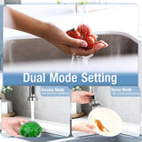 DJS Kitchen Faucets with Pull Down Sprayer Brushed Nickel -Single Handle 1 or 3 Holes Spring Kitchen Sink Faucet with Deck Plate for Farmhouse RV Vessel Basin
