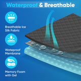 CUSHIO Wheelchair Cushion for Pressure Relief - (2-Piece Set) 18”x16” Anti-Slip Wheelchair Seat Cushions for Adults, Seniors with Lumbar Pillow and Removable Strap, Gel Cushion for Wheelchair