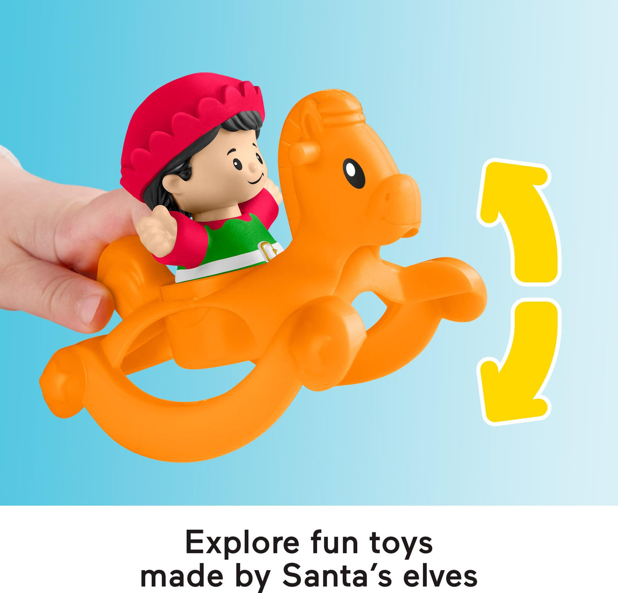 Fisher-Price Little People Toddler Toys Christmas Wonderland Toy Set with Santa Elf & Reindeer Figures for Ages 1+ Years