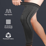 Ruilaibao 2 Pack Full Leg Compression Sleeves, Long Knee Brace Support for ACL,PCL, Meniscus Tear, Arthritis, Tendinitis,Men And Women (Black, XX-Large)