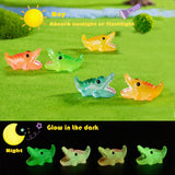 U-Zimikee 150 Pcs Luminous Mini Resin Animals Miniature Animals Figurines Tiny Little Animals Glow in Dark Small Animal Figures to Hide Mini Animals Micro Landscape Ornaments Fairy Garden Accessories