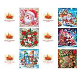ACSAUMMY Diamond Art Painting Christmas Cards, 12 Pack DIY 5D Diamond Greeting Cards Kits for Adults Diamond Xmas Greeting Cards with Envelopes Gem Christmas Gift for Families, Friends, Partners