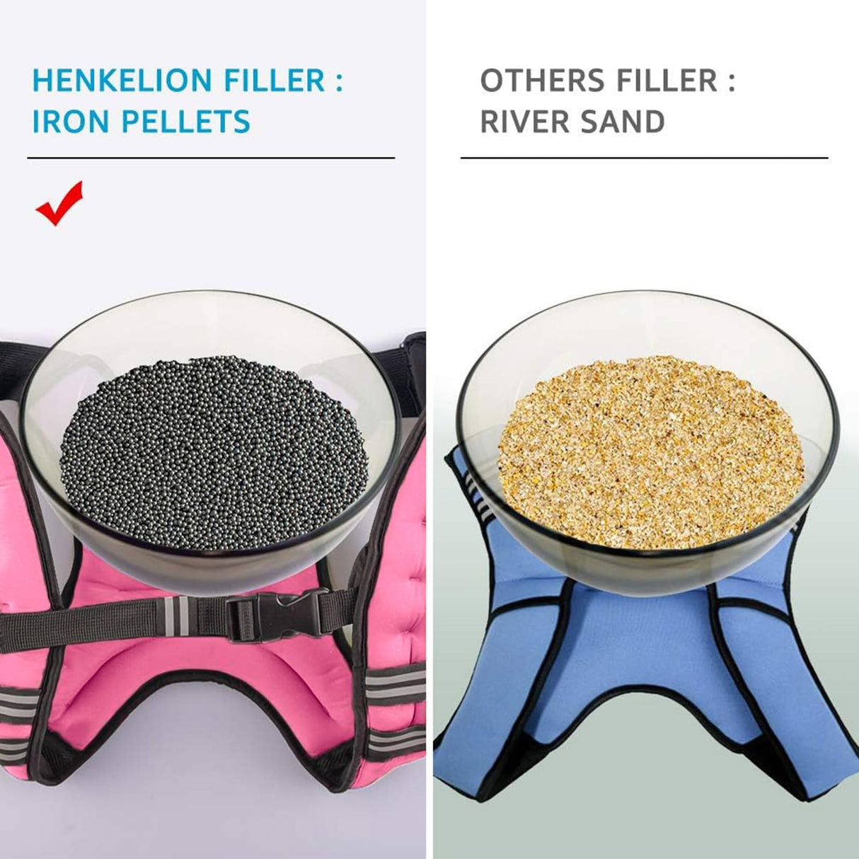 Henkelion Weighted Vest Weight Vest for Men Women Kids Weights Included, Body Weight Vests Adjustable for Running, Training Workout, Jogging, Walking