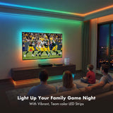 ATHONO Led Lights for Bedroom 100FT Smart IC+RGB, Music Sync Color Changing Strip Lights, 24Key Remote+App Control Light Strip for BedHead,Underbed,Ceiling,Background Wall(2Rolls of 50FT)