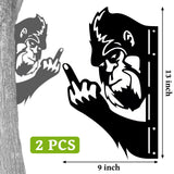 2 Pack 13 Inch Bigfoot Yard Decor, Funny Metal Sasquatch Signs