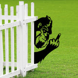 2 Pack 13 Inch Bigfoot Yard Decor, Funny Metal Sasquatch Signs