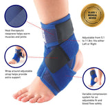 Neo-G Ankle Brace for Kids - Support For Juvenile Arthritis Relief, Joint Pain, Ankle Injuries, Gymnastics, Basketball, Volleyball - Adjustable Compression - Class 1 Medical Device - 1 Size - Blue