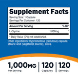 Nutricost L-Glycine 1000mg, 120 Capsules, Vegetarian, Non-GMO and Gluten Free