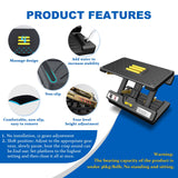 Arejonner Foldable Foot Rest, 12 Modes Adjustable Ergonomic Foot Rest for Office, Yellow