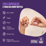 FreshCap Lions Mane Supplement Capsules 14,000mg - Lion's Mane Mushroom Extract for Brain Support, Premium Ayurveda Organic LionsMane Mushroom for Memory, Focus & Clarity (180 Capsules)