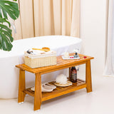 NNN 36" Commercial Teak Shower Bench - 8 Non-Slip Leveling Feet & 350 lbs Capacity | Rock-Solid Stability for Seniors & Spa Safety | Waterproof Design for Saunas/Outdoor Pools (Patented)