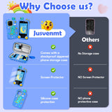 Jusvenmt Kids Phone for Boys, Dinosaur Toy Phone Christmas Birthday Gifts for Boy Ages 3-10, Toddler Learning Phones with Touchscreen, 44 Game, Dual Camera, Music Player, 32GB Card & Dino Bag (Blue)