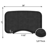 Amcomfy Anti Fatigue Salon Mat for Hair Stylist Anti-Slip Antique Series Salon & Barber Shop Chair Floor Mat (17''x28'' x 5/8'',Black)