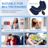 WellSync Inflatable & Adjustable Neck Traction Device with Neck Brace,Portable Cervical Traction Device for Instant Neck Pain Relief,Perfect for Home,Office,and Travel(Dark Blue)