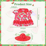 Pextian Watermelon Porch Goose Outfit, 23 inch Porch Goose Summer Outfit with Watermelon Dress and Hat, Cute Goose Clothes for Outdoor Garden Yard Patio Lawn Art Decor